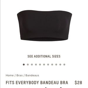 Skims Fits Everybody Bandeau Bra - Onyx - M